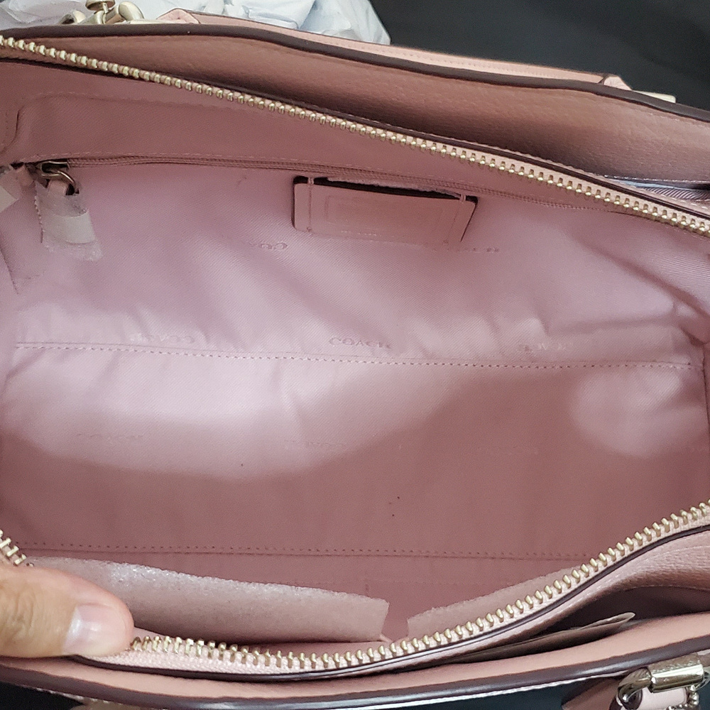 Coach Grain Leather Drew Satchel Pink Blossom - Picture 6 of 8